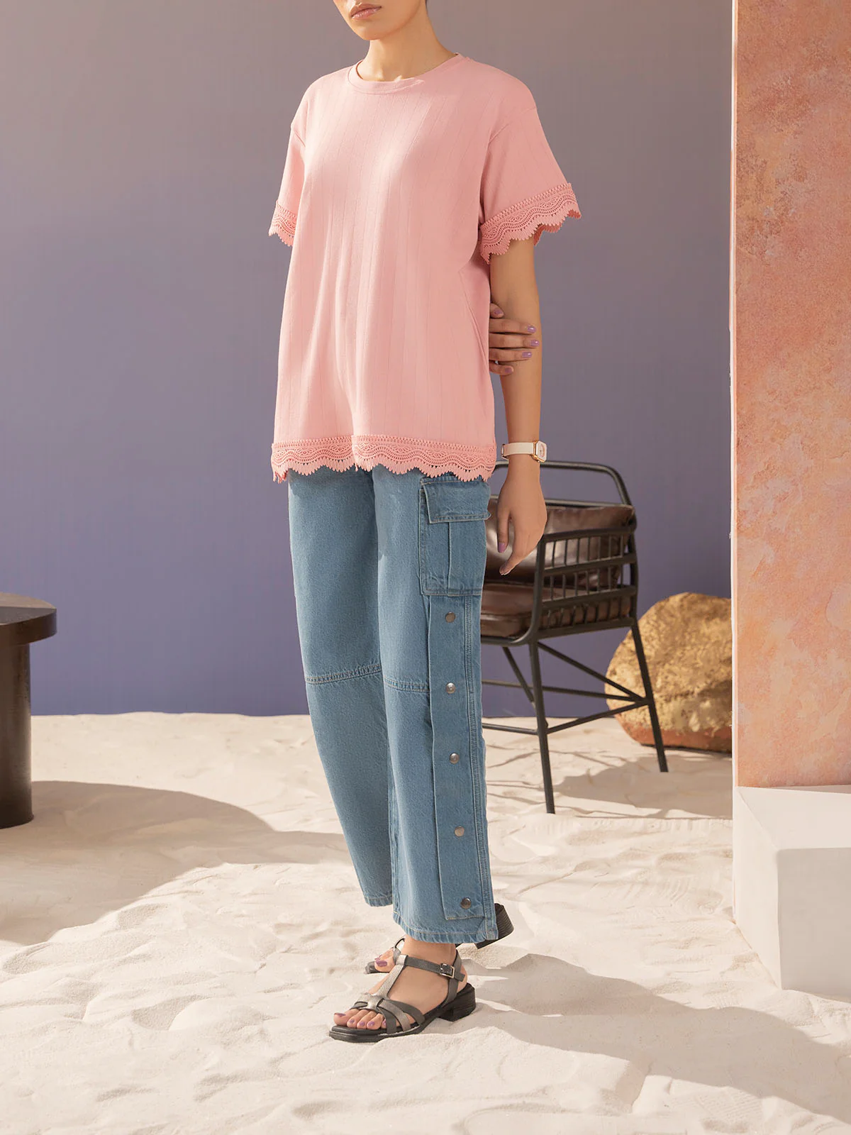 "HEZEKI" Cargo Fit Denim Pant - Image 2