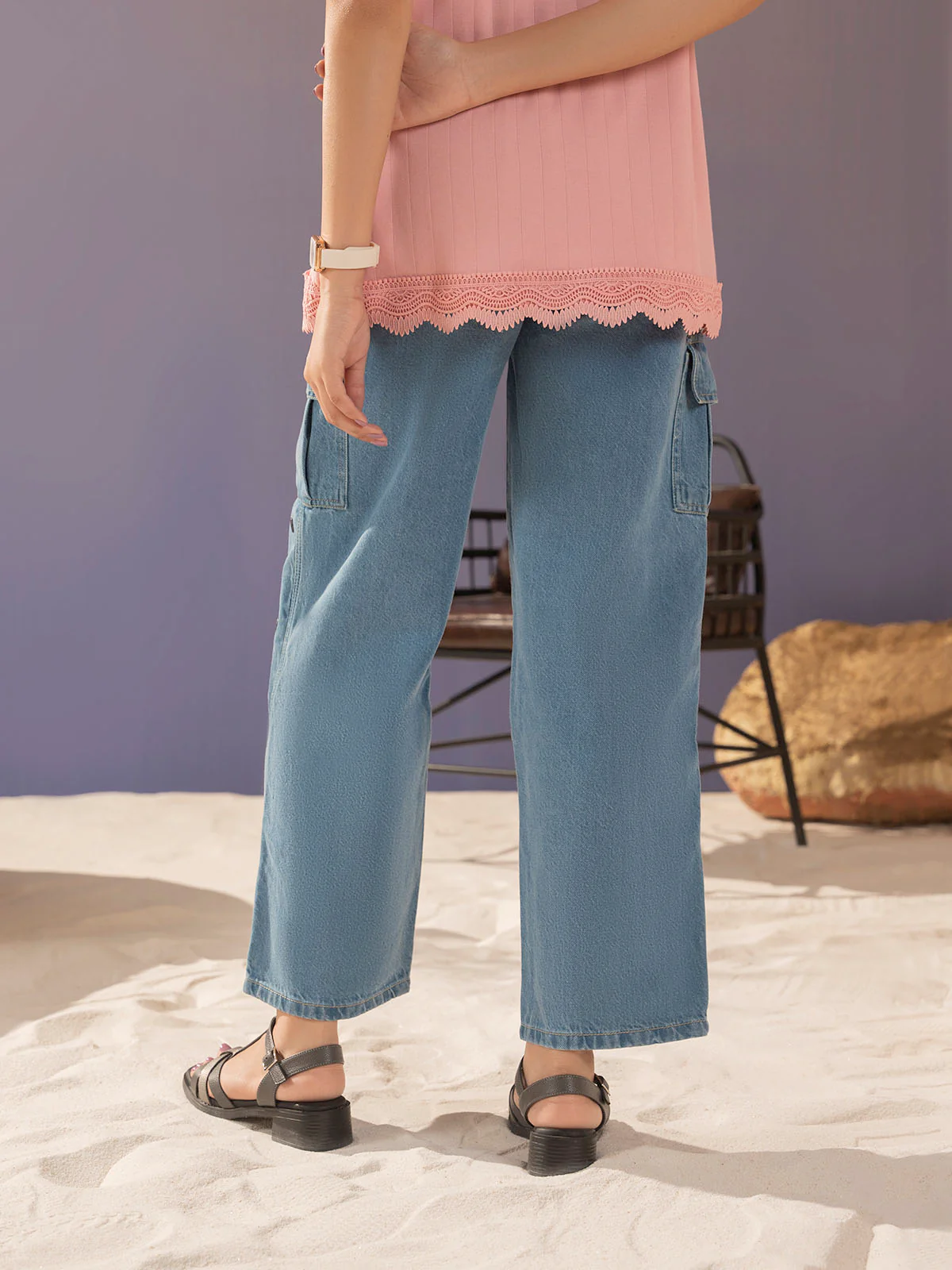 "HEZEKI" Cargo Fit Denim Pant - Image 5