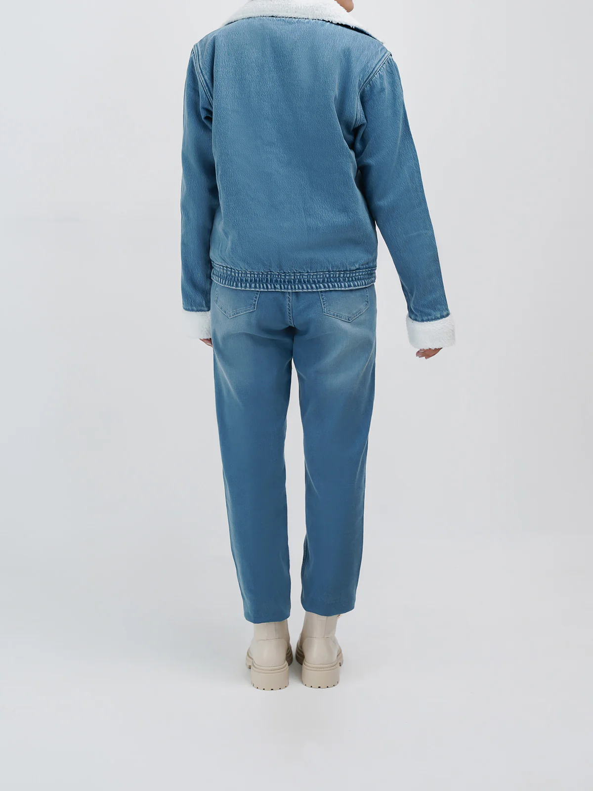 "HIKARU" Sherpa Lining Denim Jacket - Image 5