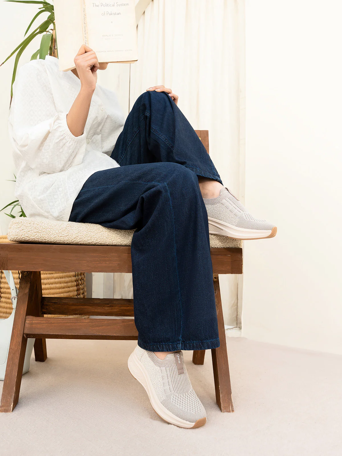 "HOSEA" Wide Leg Denim Pant