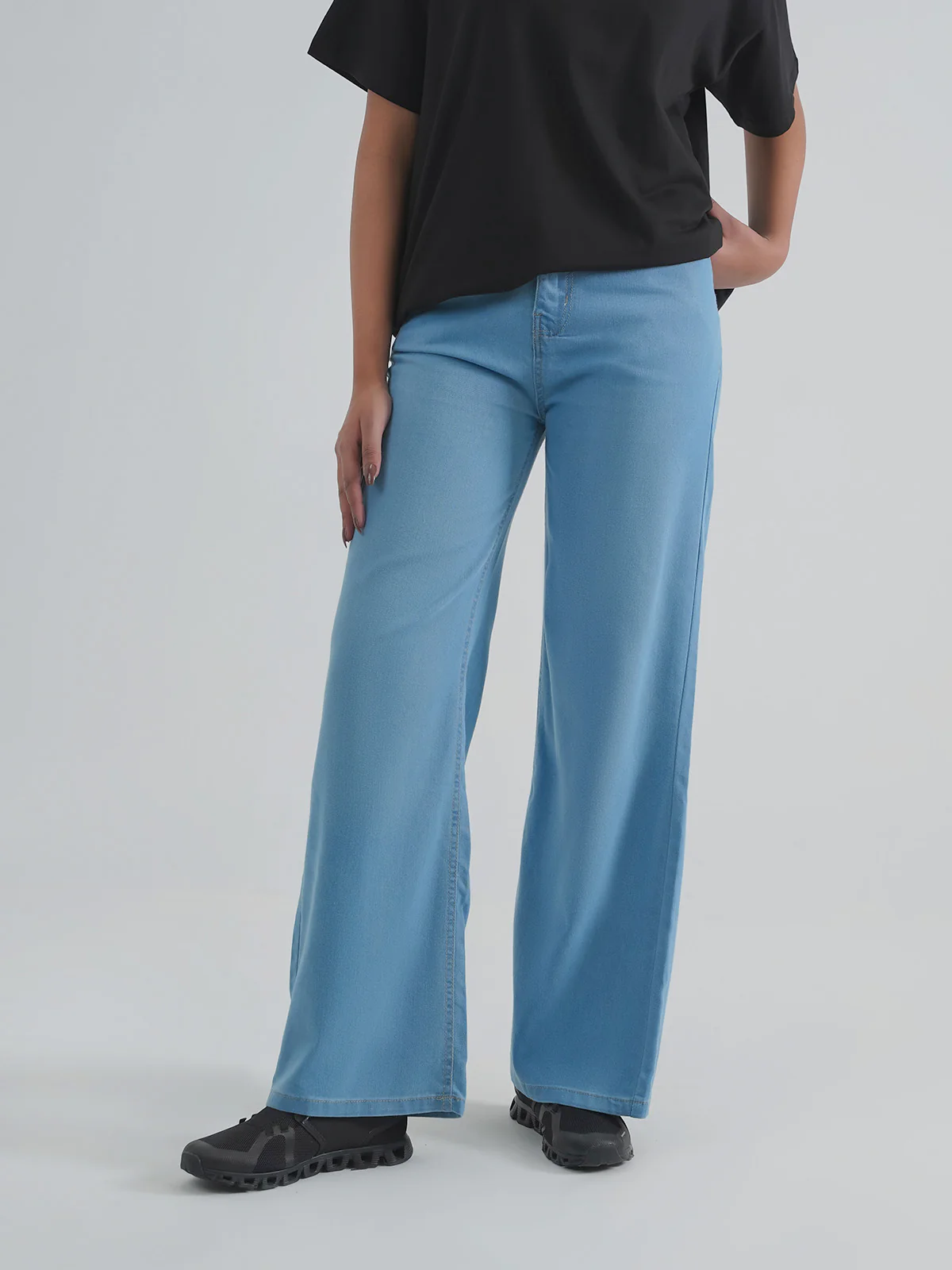 "HOSEA" Wide Leg Denim Pant