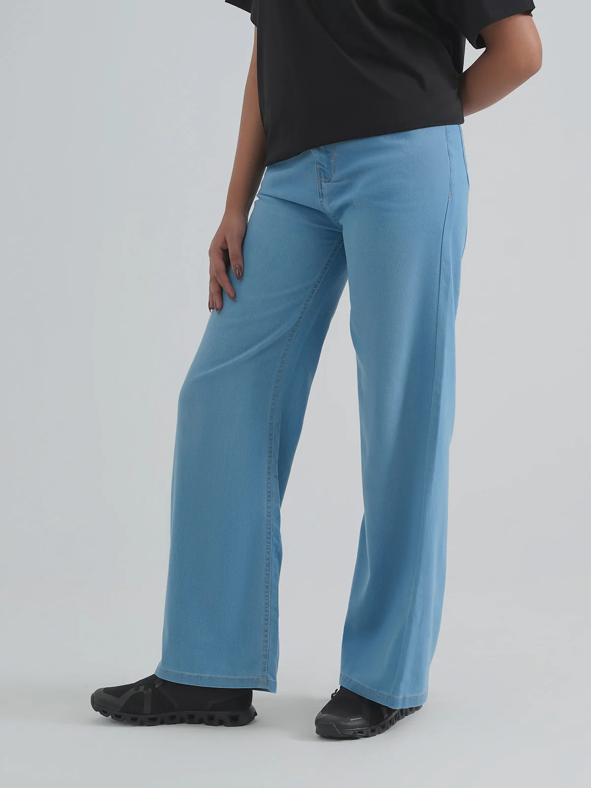 "HOSEA" Wide Leg Denim Pant - Image 2