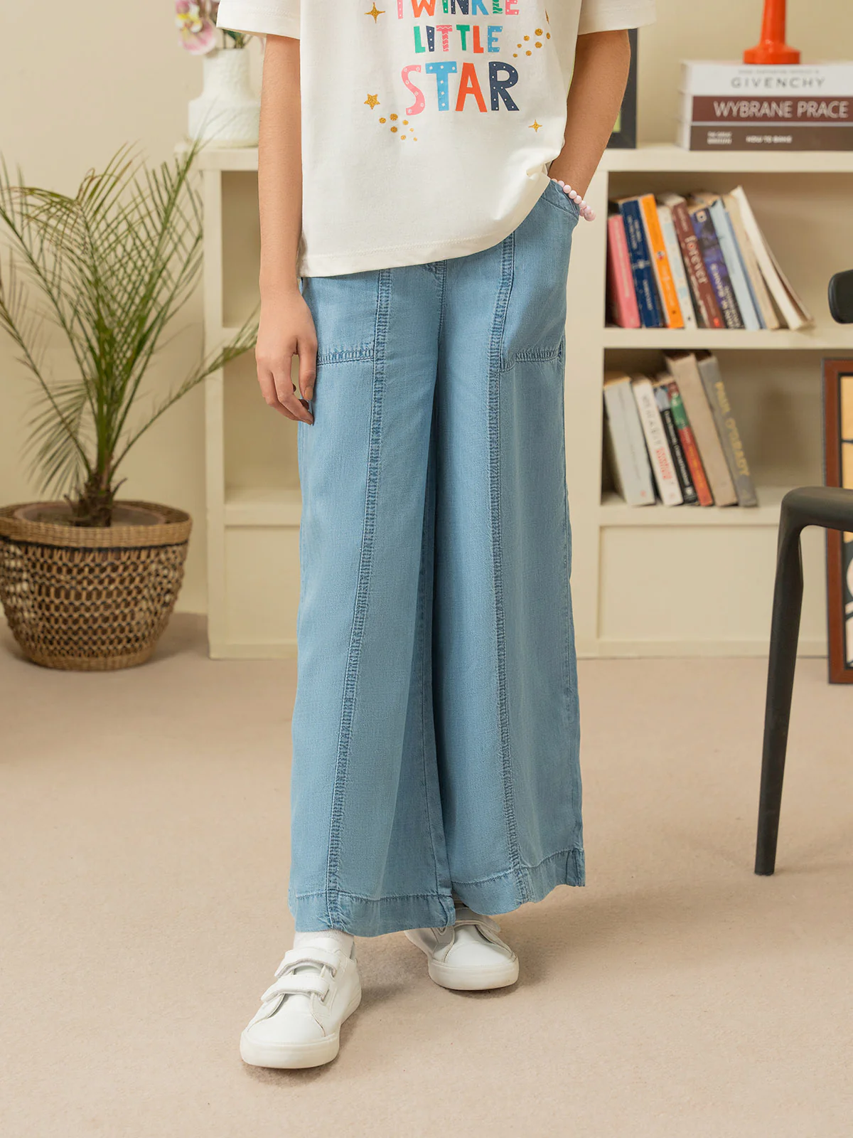 "IMANI" Plazo Fit Denim Jeans