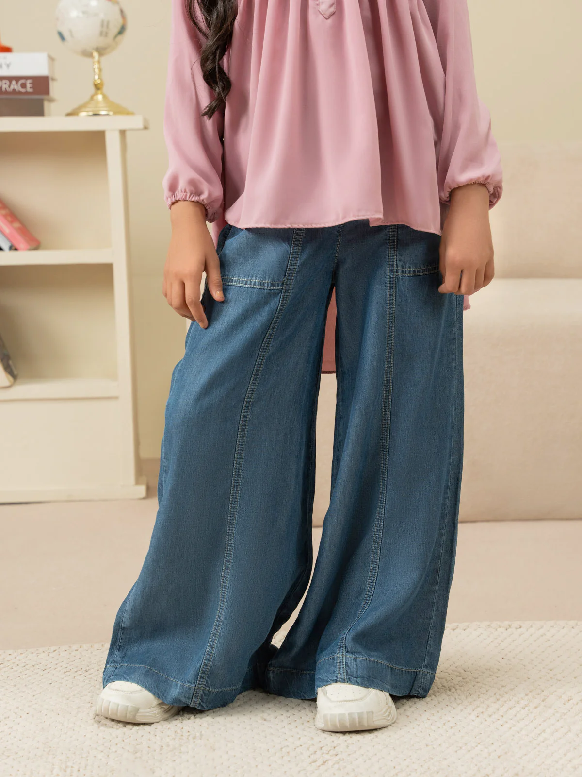 "IMANI" Plazo Fit Denim Jeans