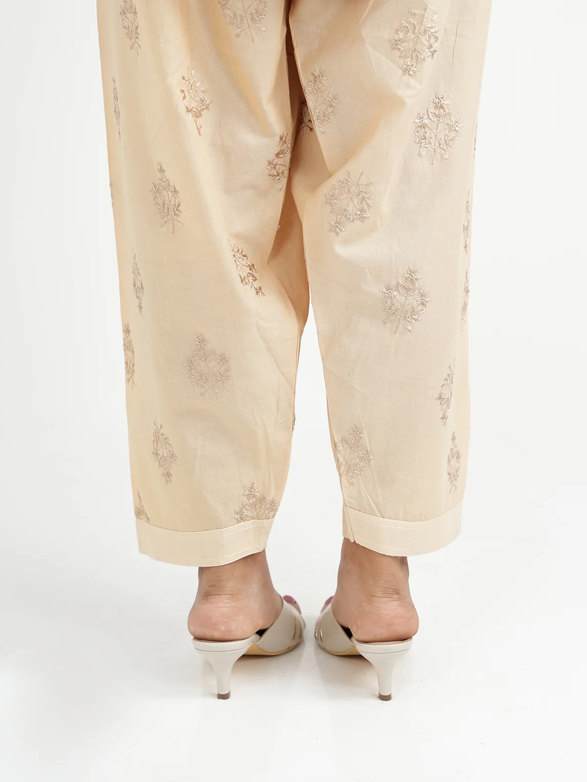 "INEZ" Embroidered Straight Cambric Trouser - Image 4