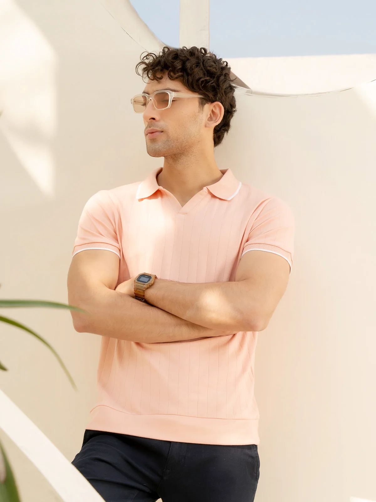 "JACQUE" Regular Fit Textured Polo Shirt