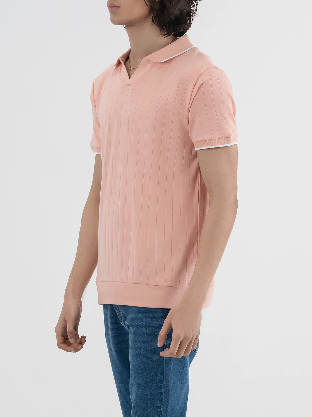 "JACQUE" Regular Fit Textured Polo Shirt - Image 4