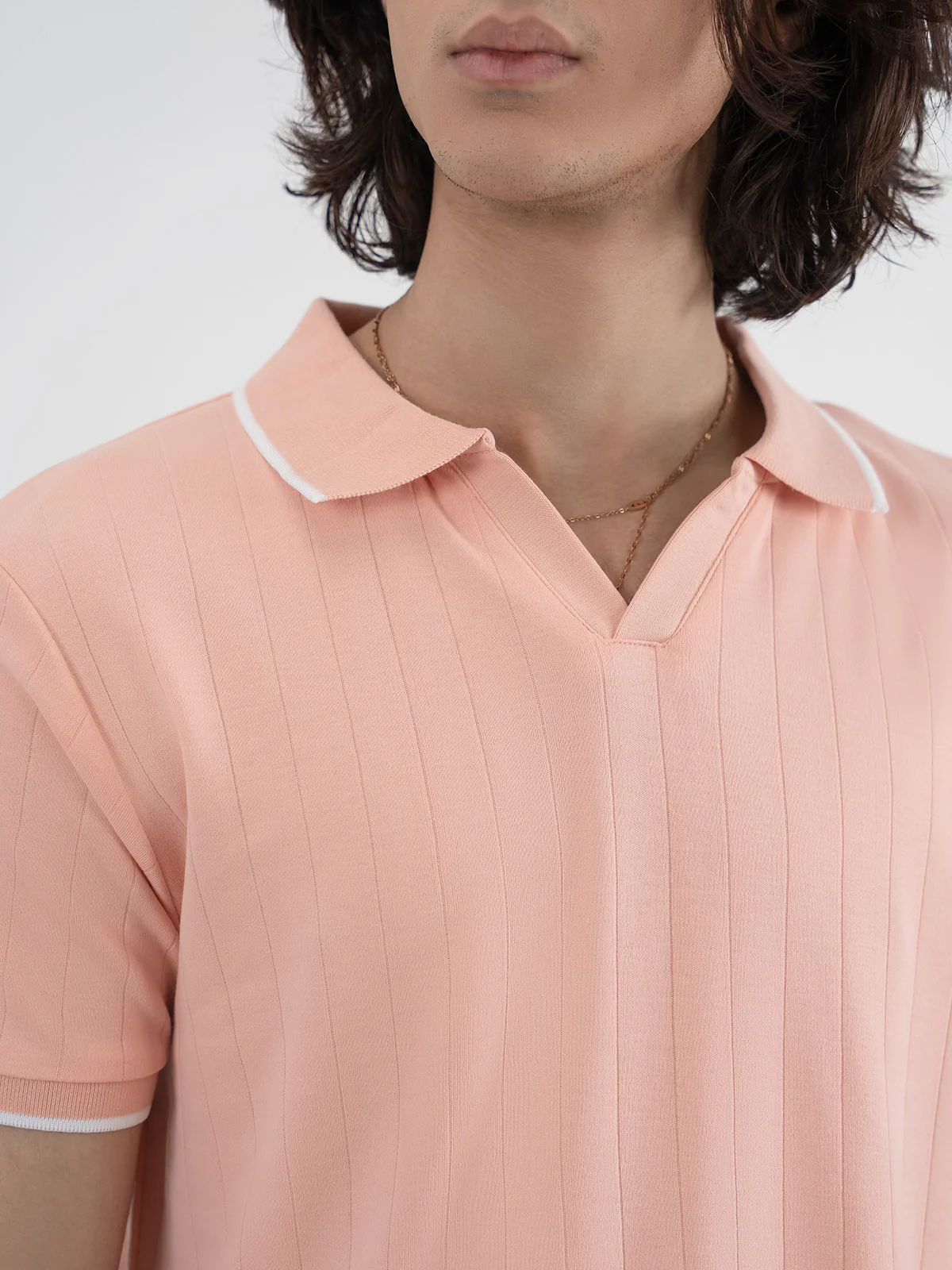 "JACQUE" Regular Fit Textured Polo Shirt - Image 5