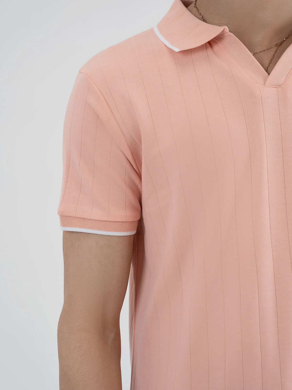 "JACQUE" Regular Fit Textured Polo Shirt - Image 7