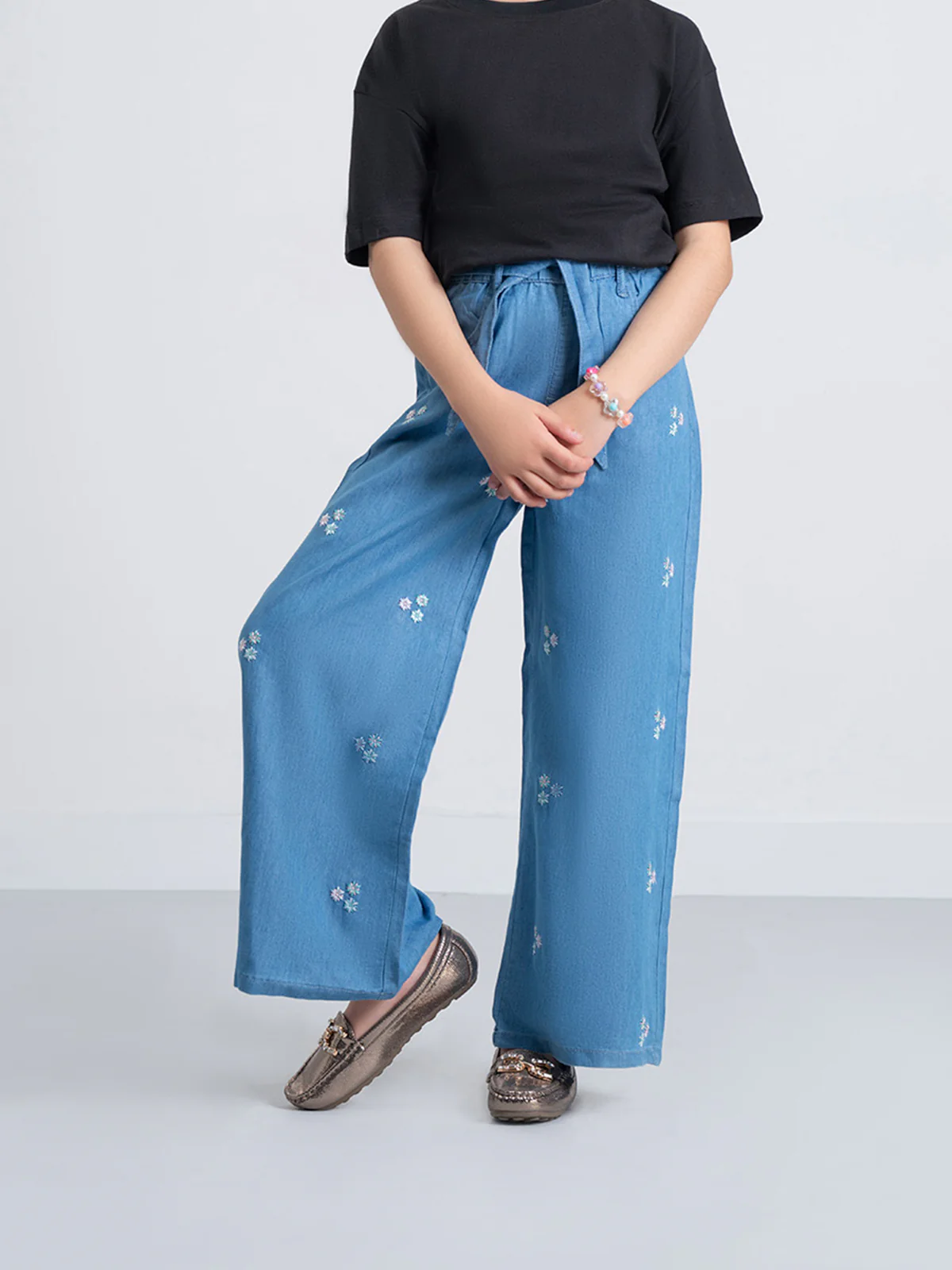 "JAIMIN" Perfect Plazo Fit Denim Pant - Image 2