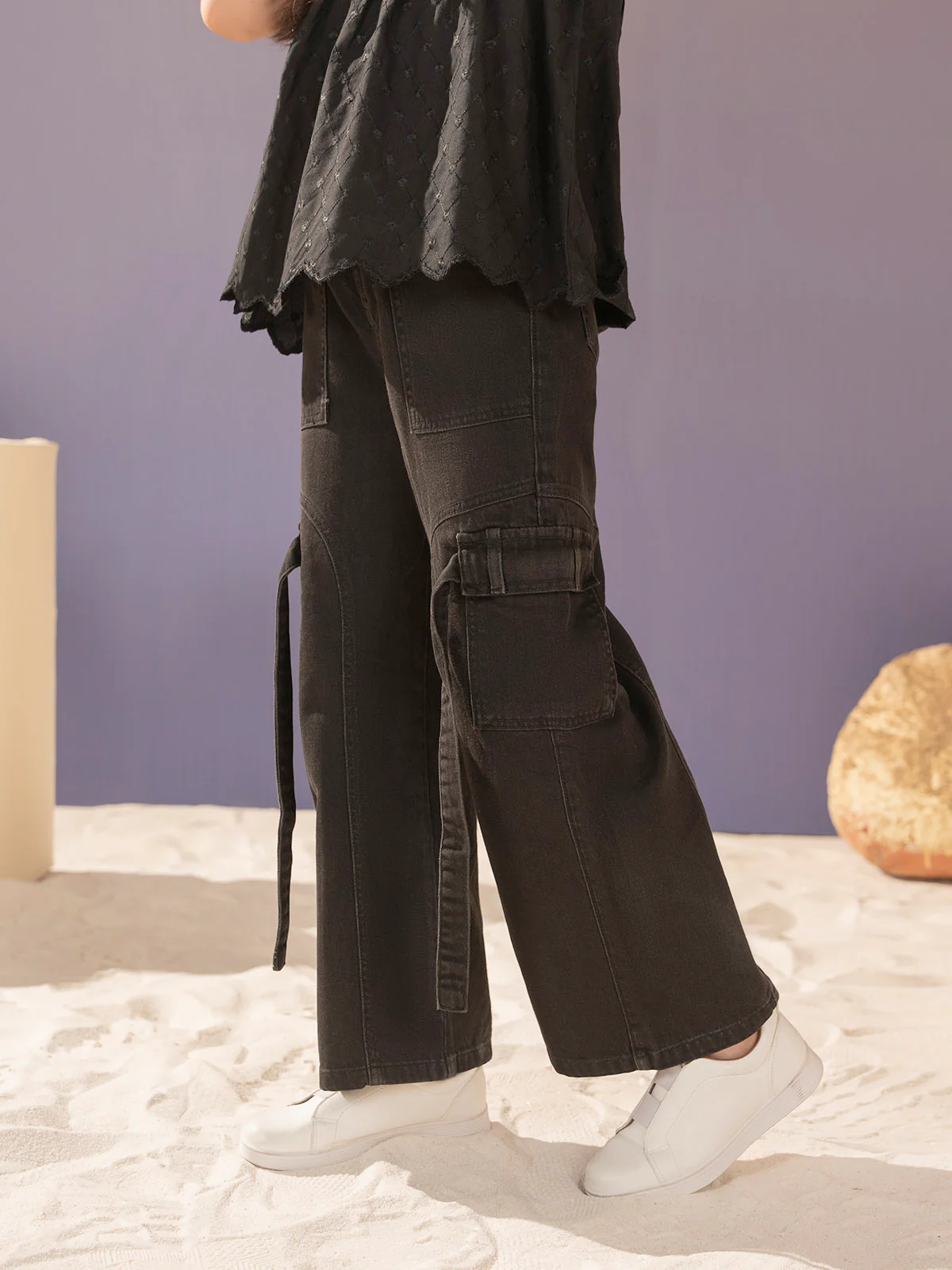 "JAMES" Cargo Fit Denim Jeans