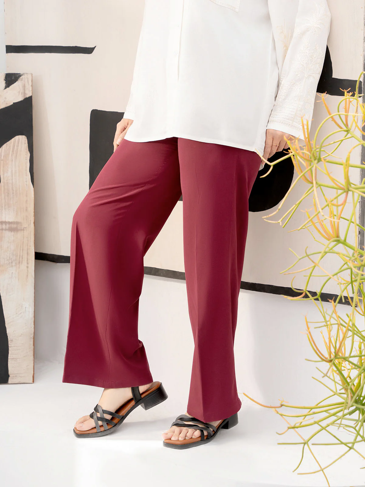 "JORGE" Cotton Basic Woven Trouser - Image 2