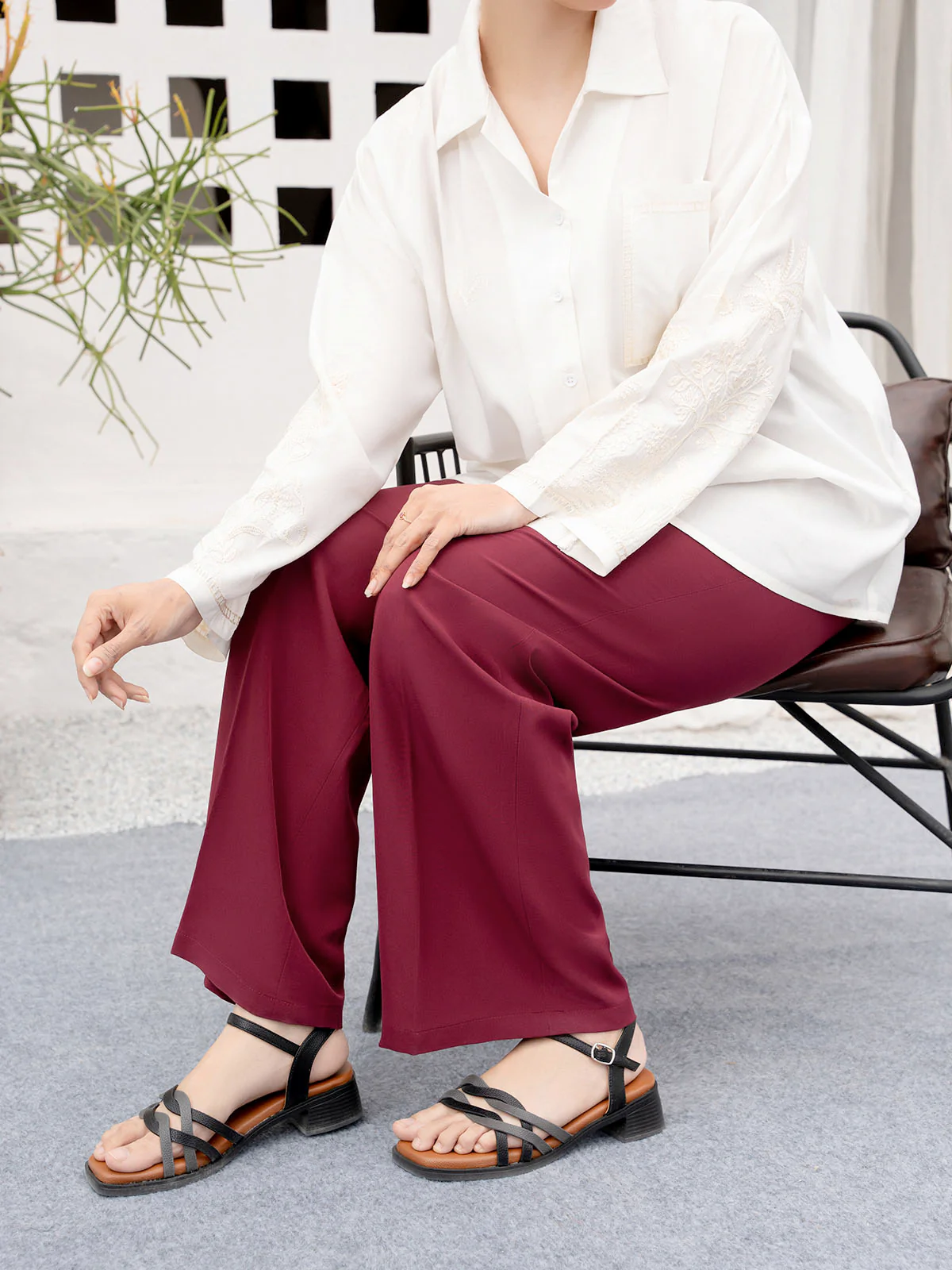 "JORGE" Cotton Basic Woven Trouser - Image 3