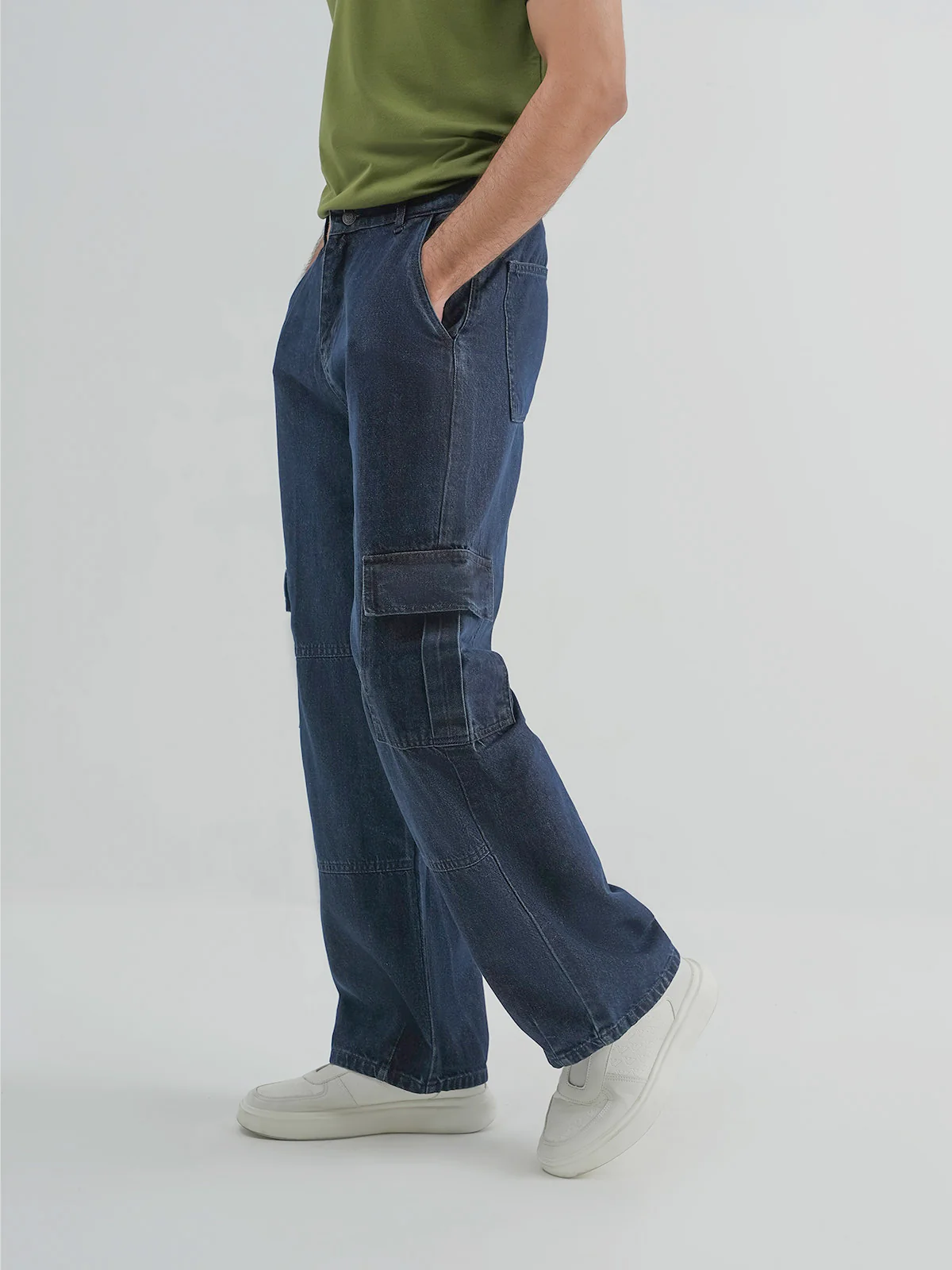 "JOSEPH" Cargo Fit Denim Jeans - Image 2