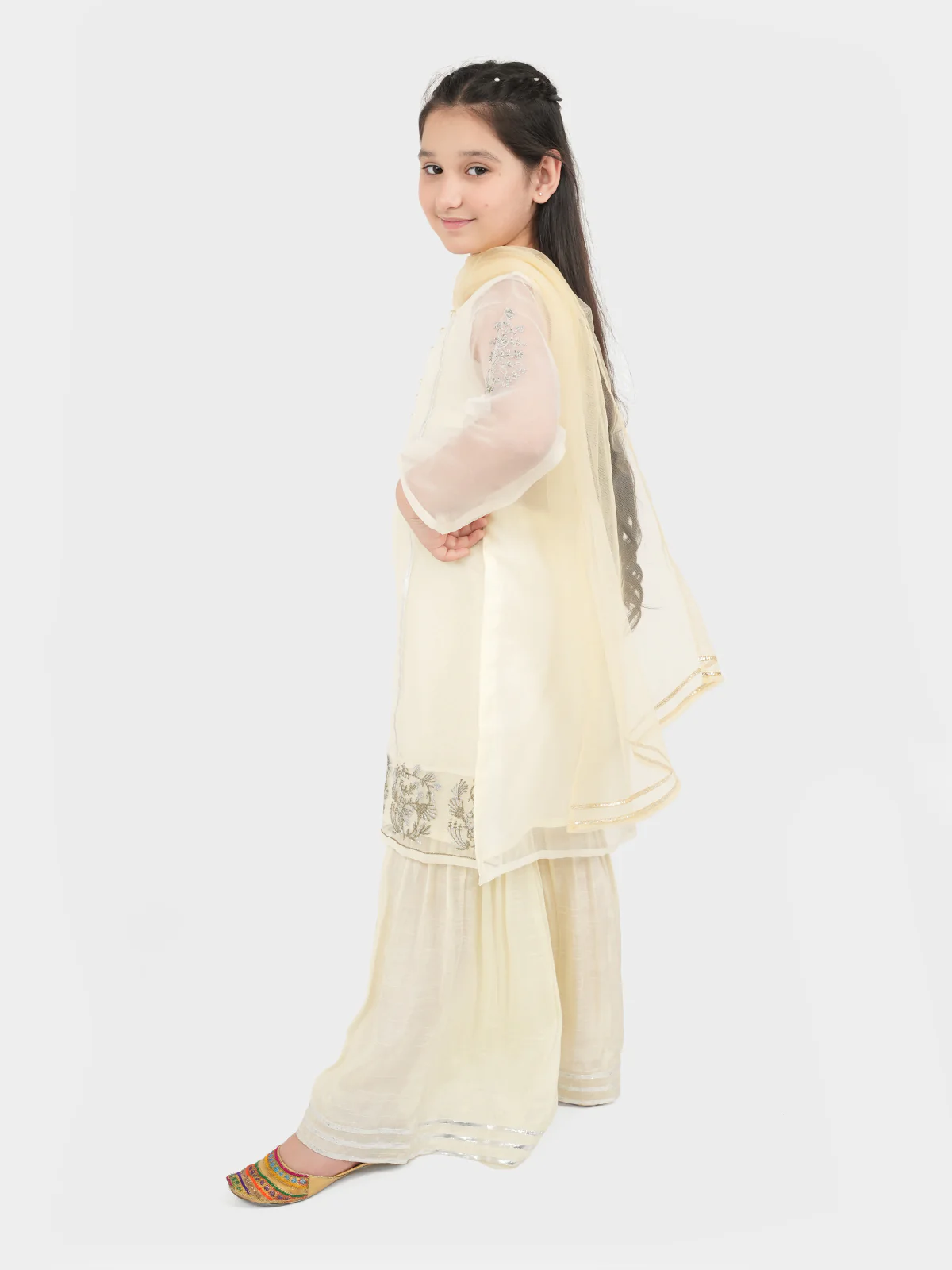 "JUMALA" Stylish Organza Three Piece Suit - Image 2