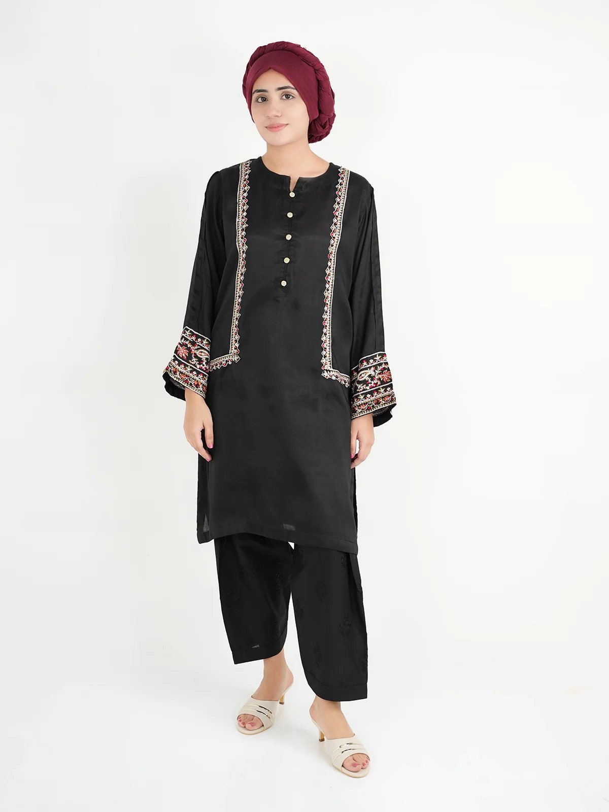 T "KAELYNN" Straight Cambric Trouser - Image 2