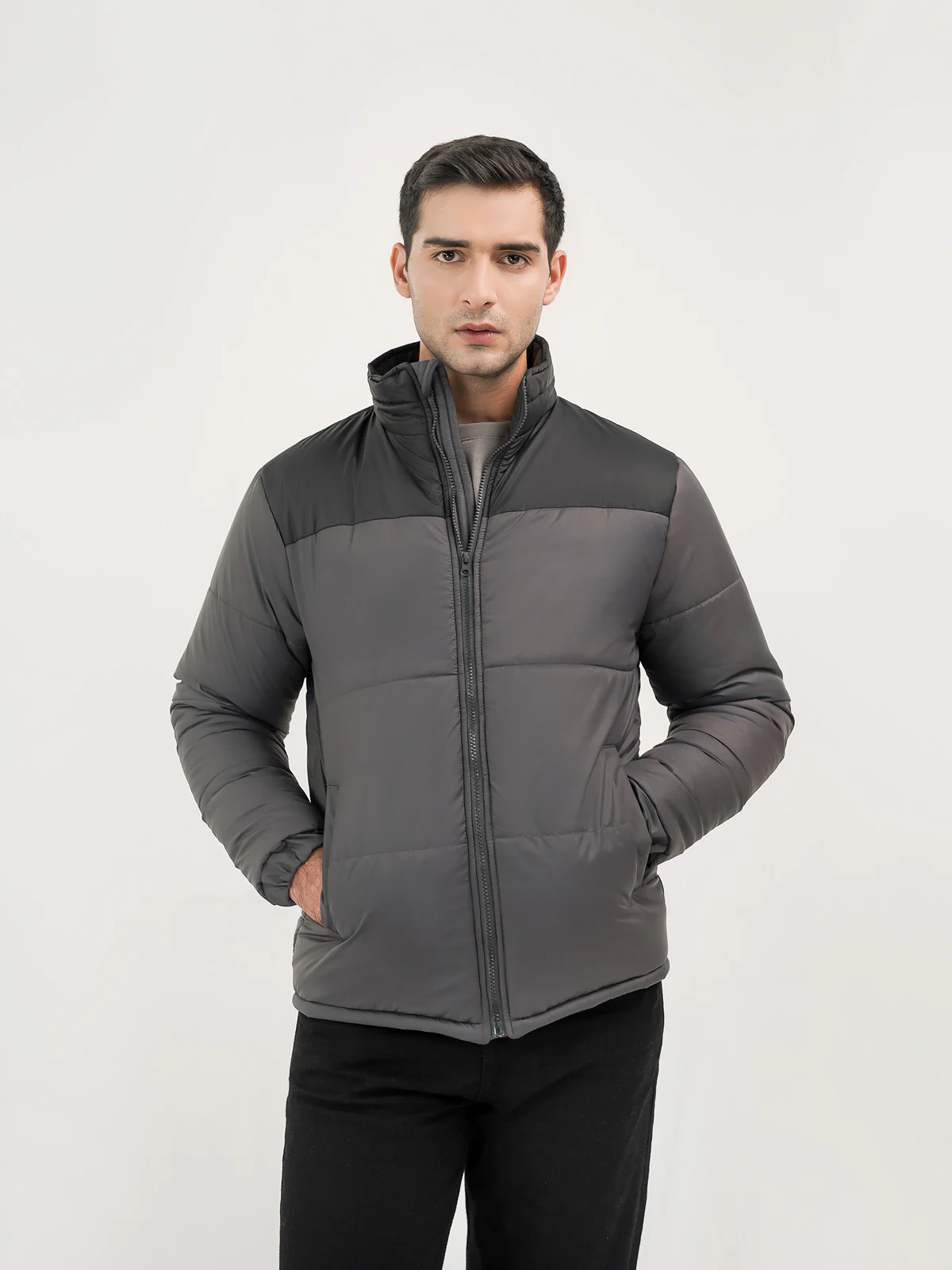 "KAIYA" Zip Up Casual Puffer Jacket - Image 2
