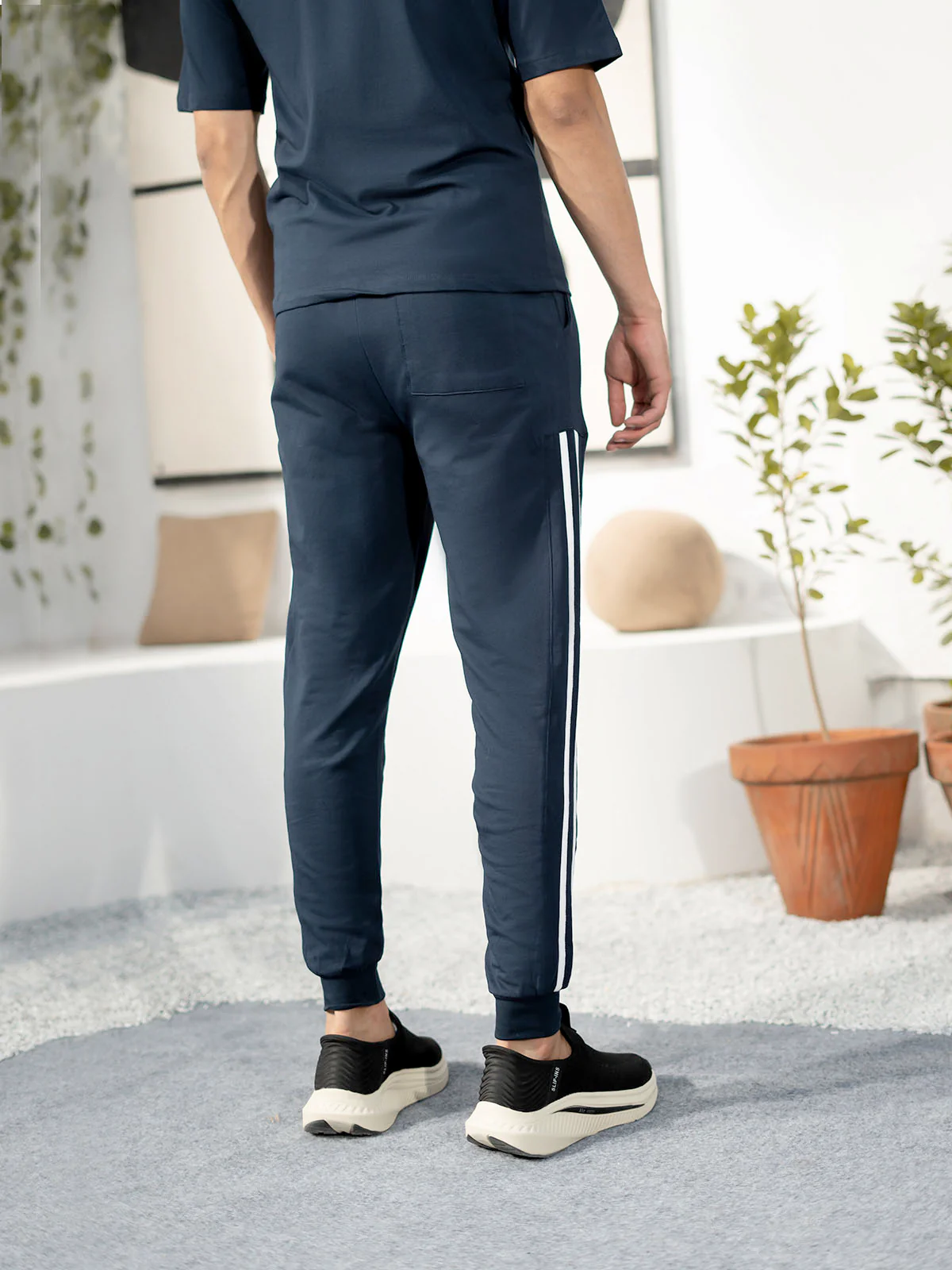 "KALEB" Regular Fit Lycra Terry Trouser - Image 4