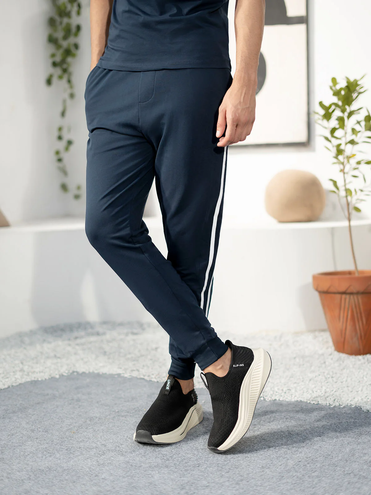"KALEB" Regular Fit Lycra Terry Trouser - Image 5
