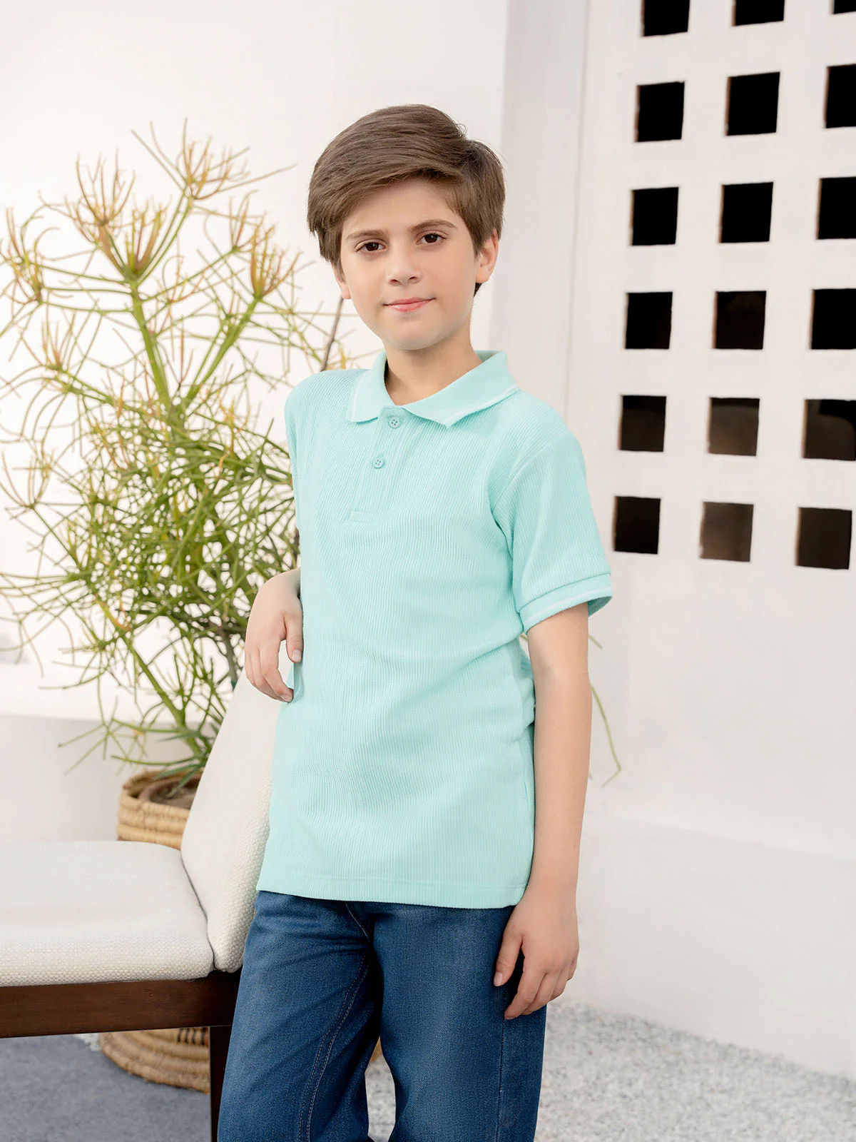 "KARTER" Solid Regular Fit Polo Shirt