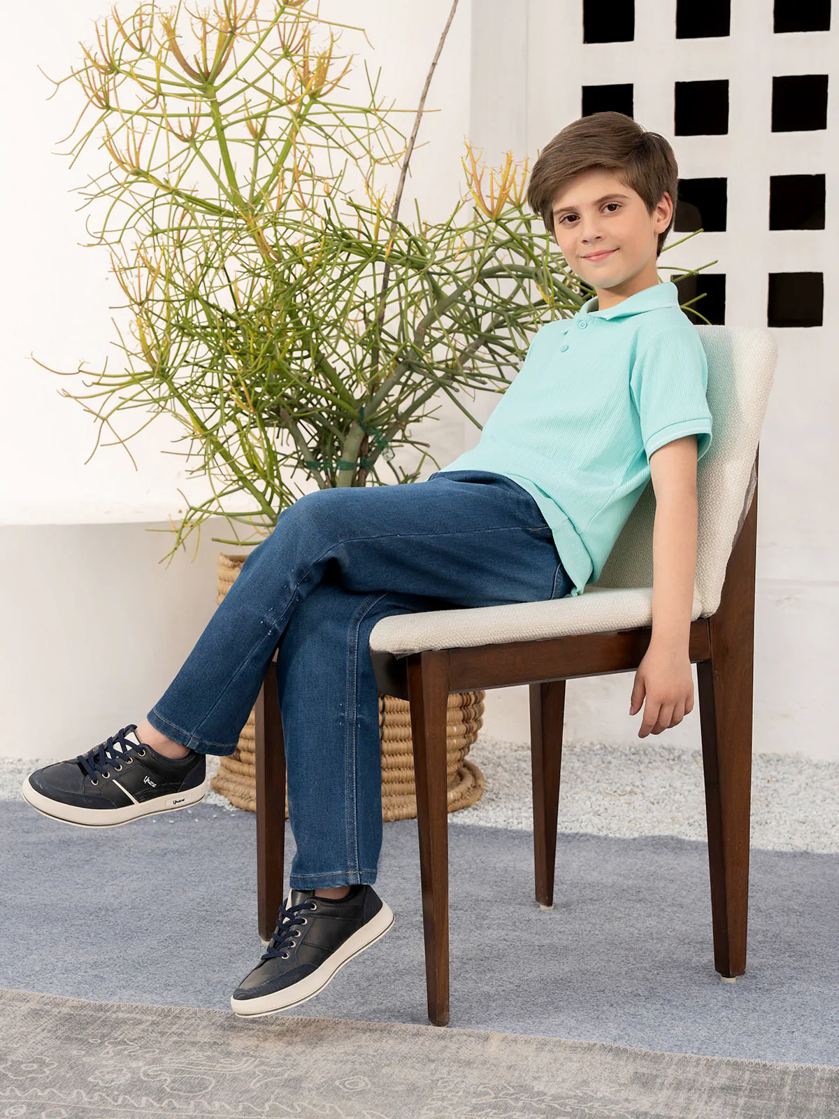 "KARTER" Solid Regular Fit Polo Shirt - Image 2