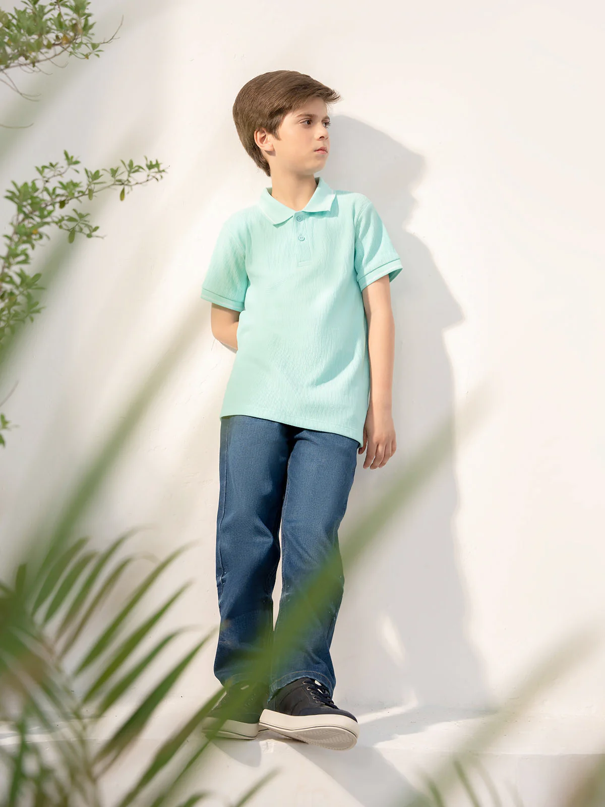 "KARTER" Solid Regular Fit Polo Shirt - Image 3