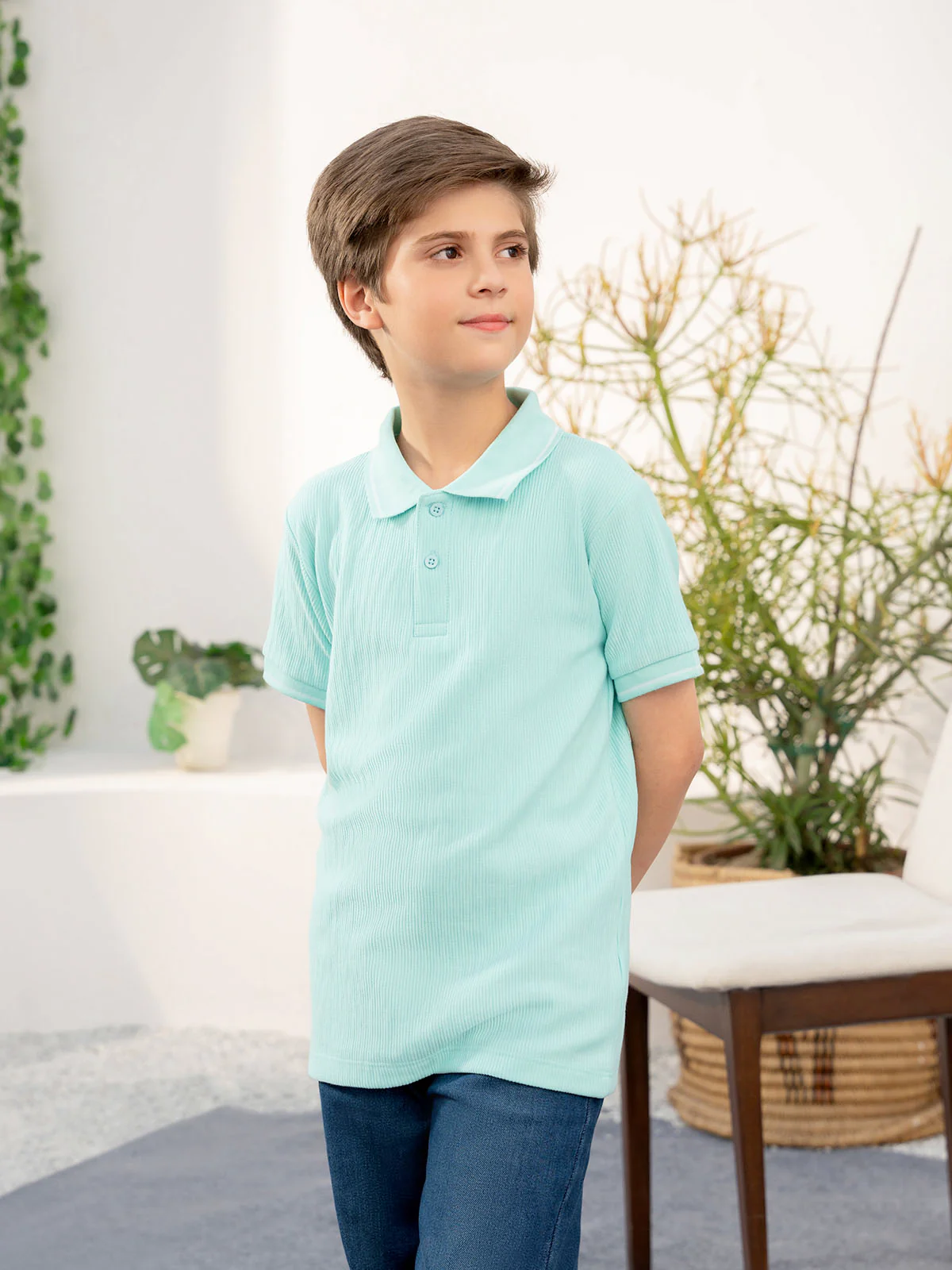 "KARTER" Solid Regular Fit Polo Shirt - Image 4