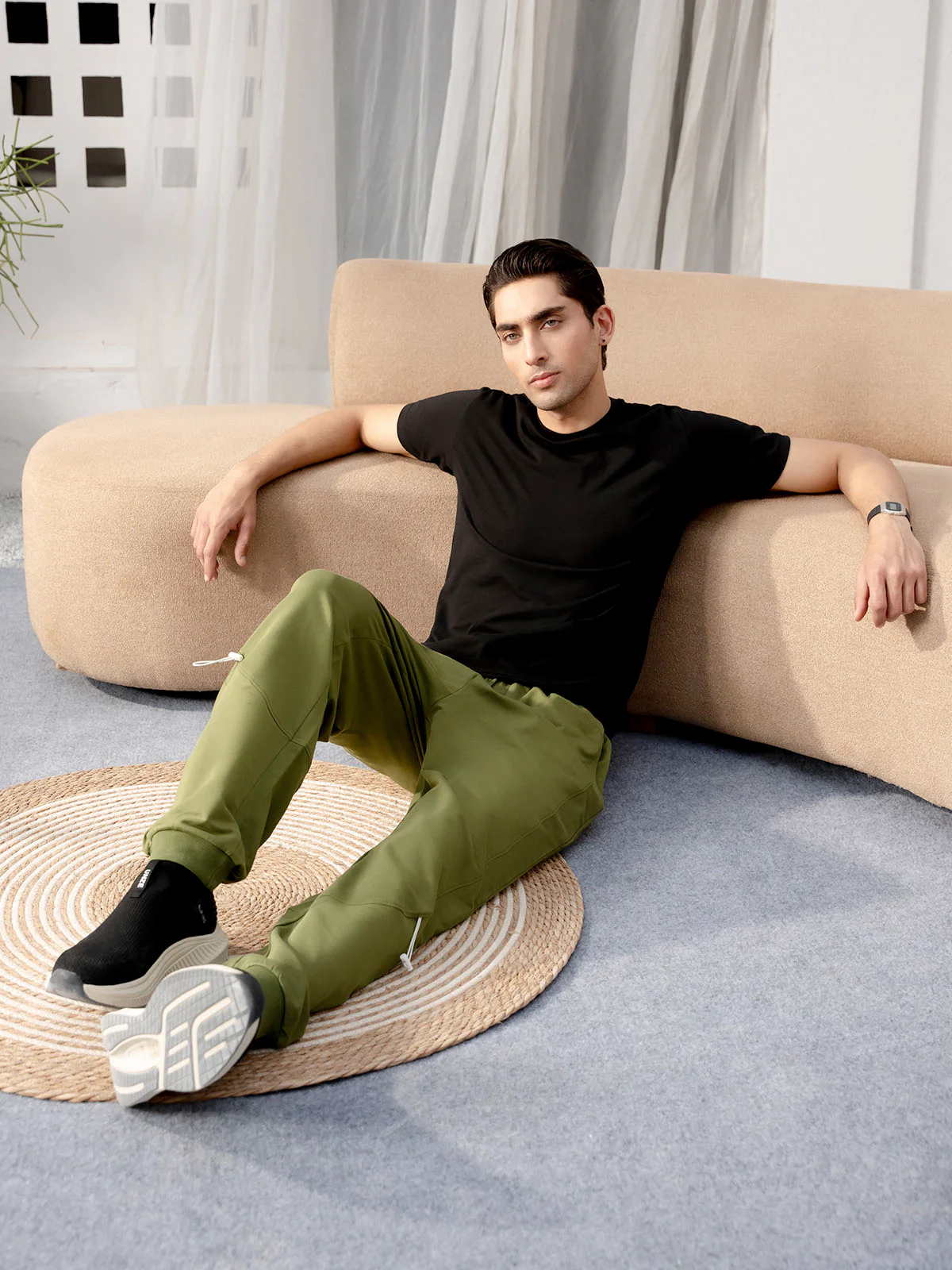 "KATHER" Loose Fit Lycra Terry Trouser - Image 3