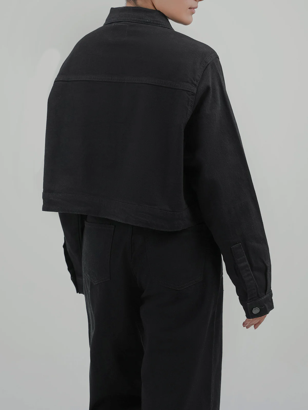 "KAWEHI" Trendy Cropped Denim Jacket - Image 6