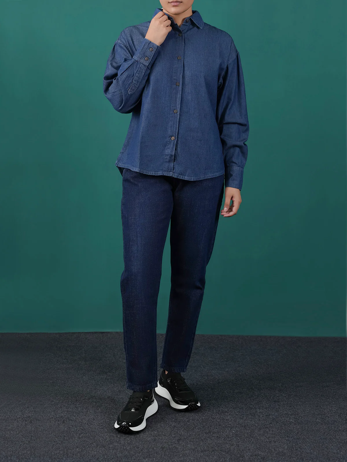"KAZOU" Stylish Regular Fit Denim Top - Image 2