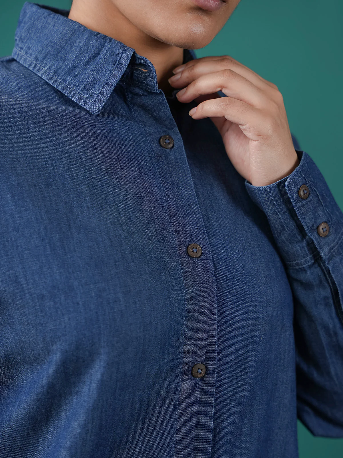 "KAZOU" Stylish Regular Fit Denim Top - Image 5