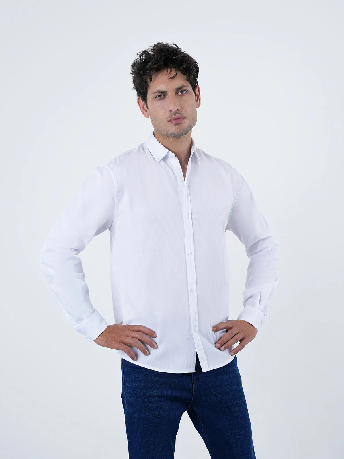 "KENZO" Textured Slim Fit Casual Shirt - Image 2