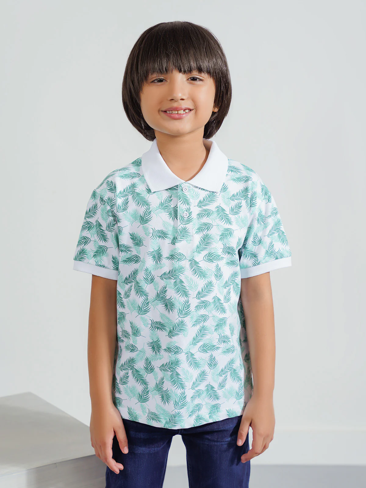 "KIMONI" Printed Regular Fit Polo Shirt - Image 2