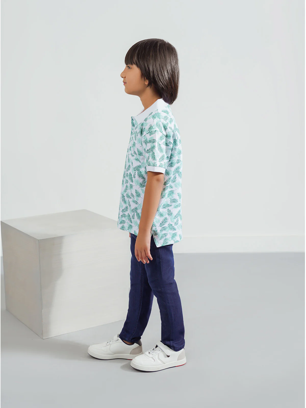 "KIMONI" Printed Regular Fit Polo Shirt - Image 3