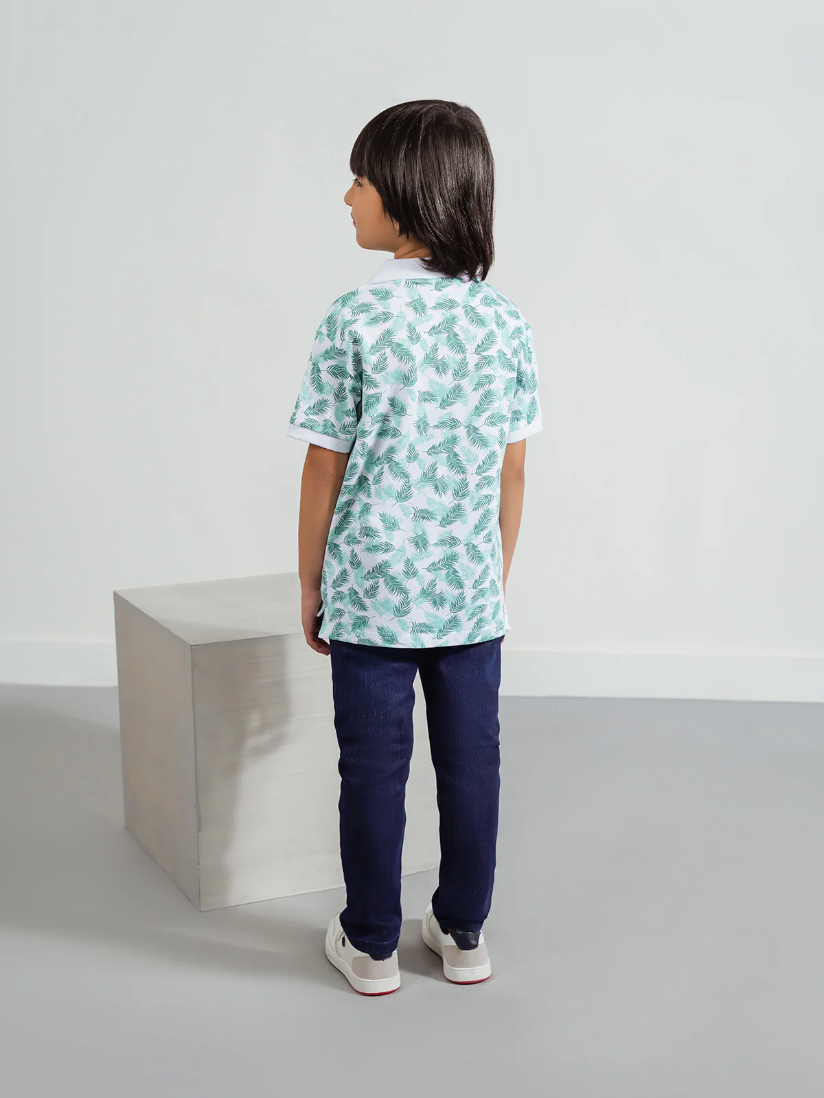 "KIMONI" Printed Regular Fit Polo Shirt - Image 4