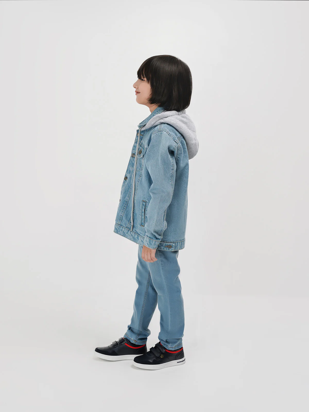 "KIXOX" Denim Jacket With Hood - Image 3