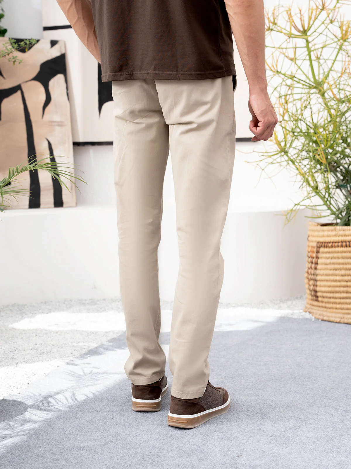 "KOHEN" Solid Slim Fit Twill Chino - Image 4