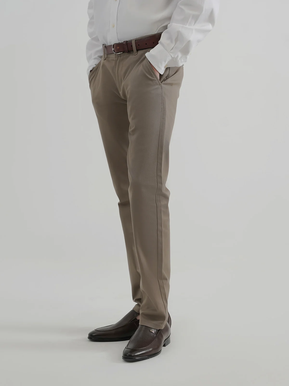 "KORBIN" Solid Slim Fit Twill Chino - Image 2