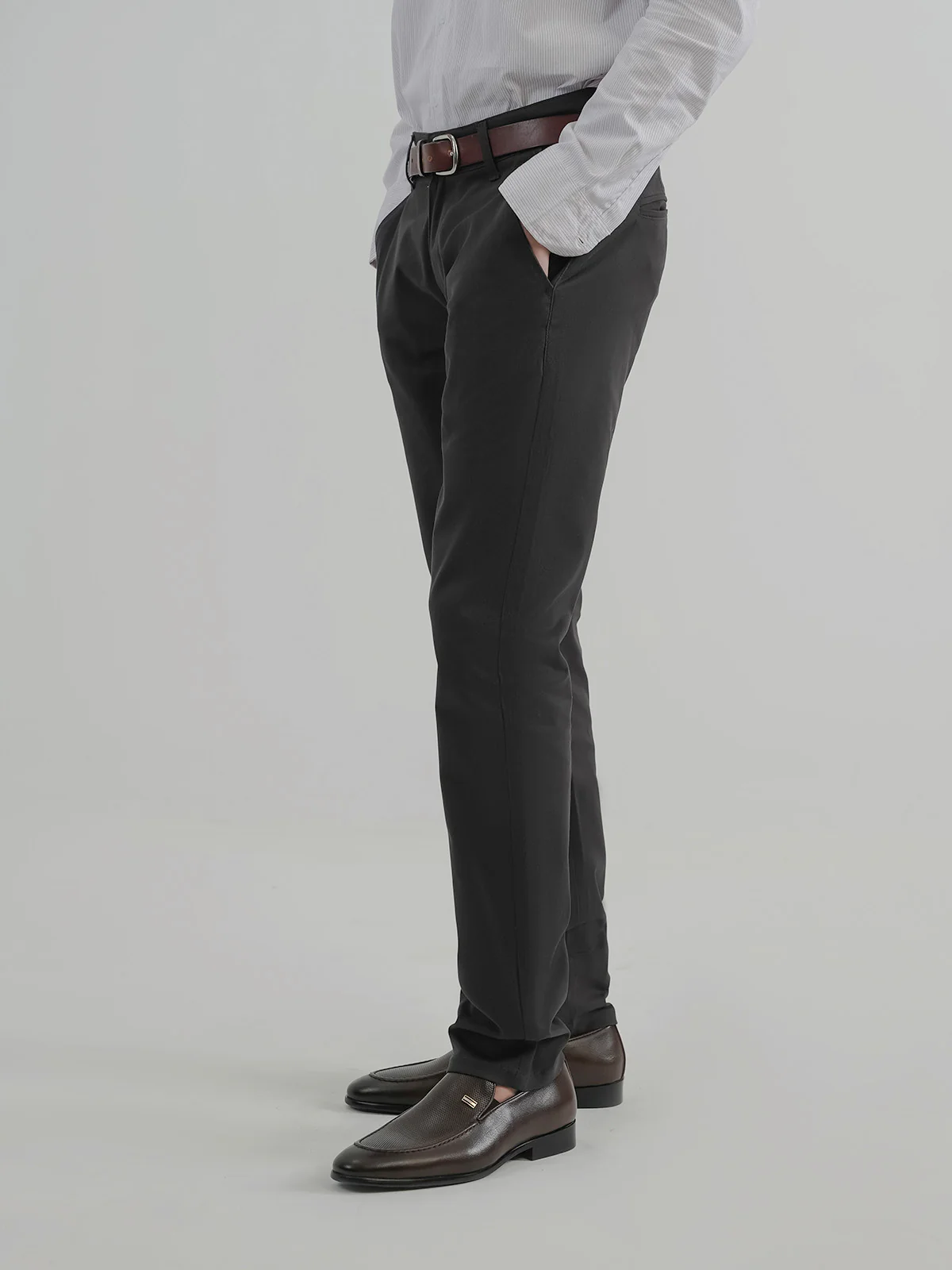 "KORBIN" Solid Slim Fit Twill Chino - Image 2