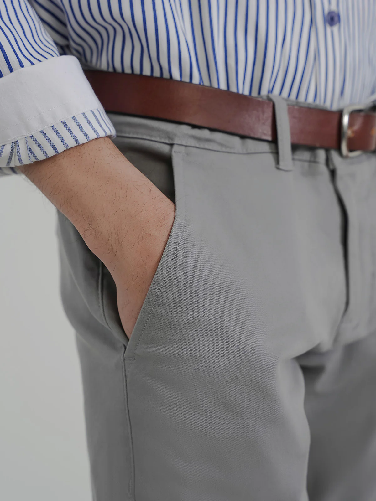 "KORBIN" Solid Slim Fit Twill Chino - Image 3