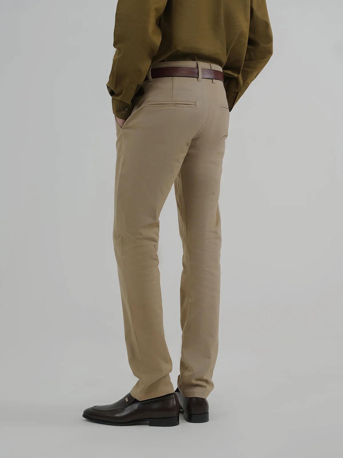 "KORBIN" Solid Slim Fit Twill Chino - Image 4
