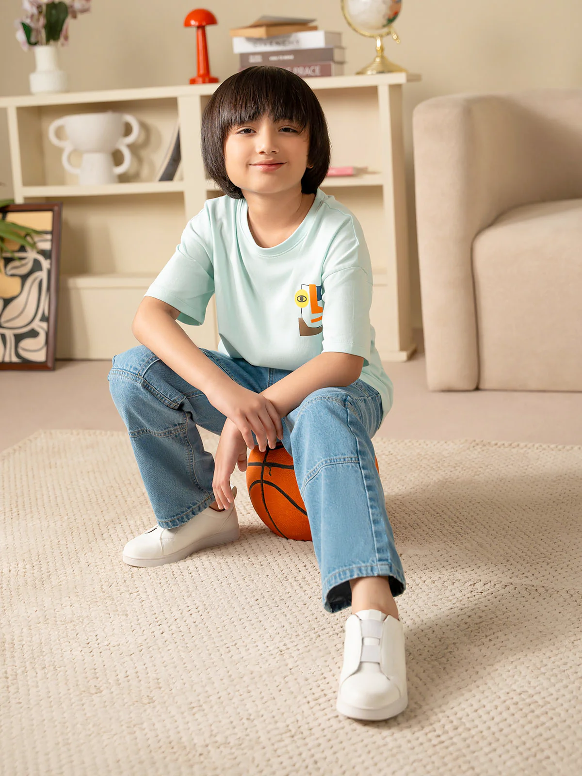 "KRISHIV" Basic Drop Shoulder T-Shirt - Image 3