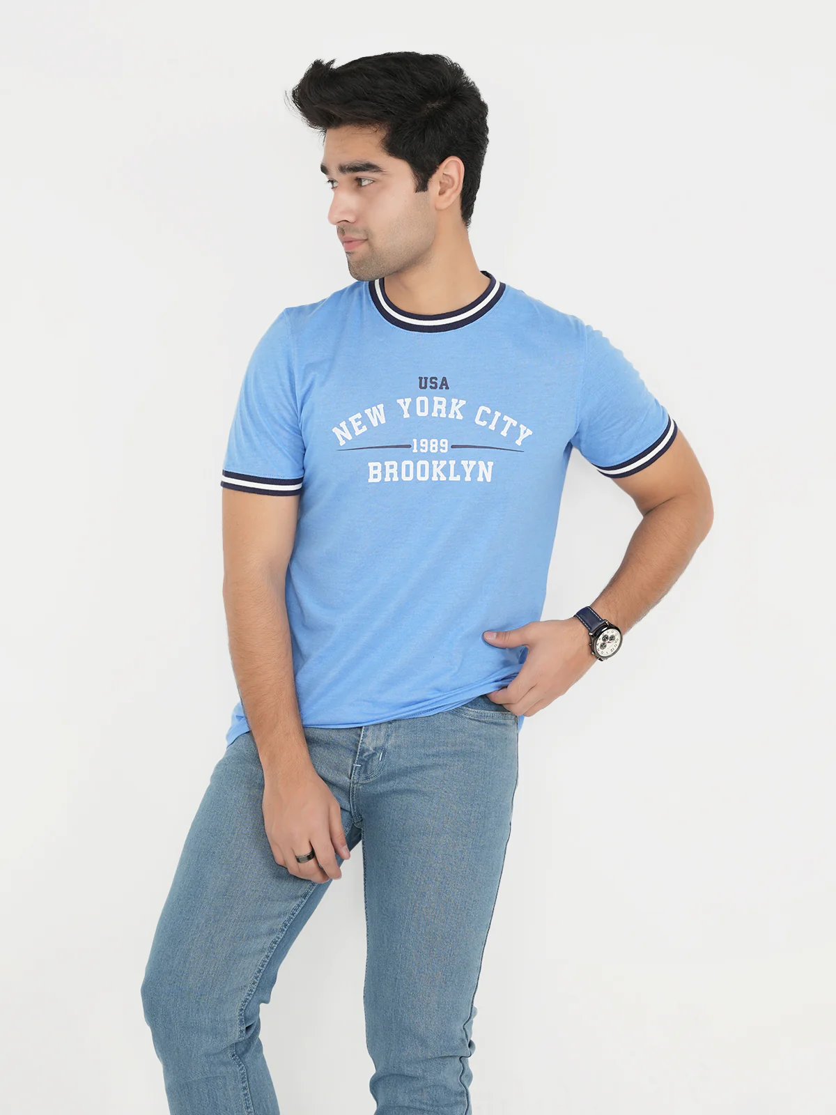 "LAHAB" Casual Graphic Slim Fit T-Shirt - Image 4