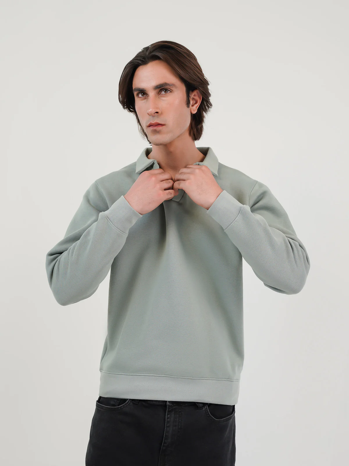 "LEIA" Casual Mock Neck Sweatshirt - Image 2