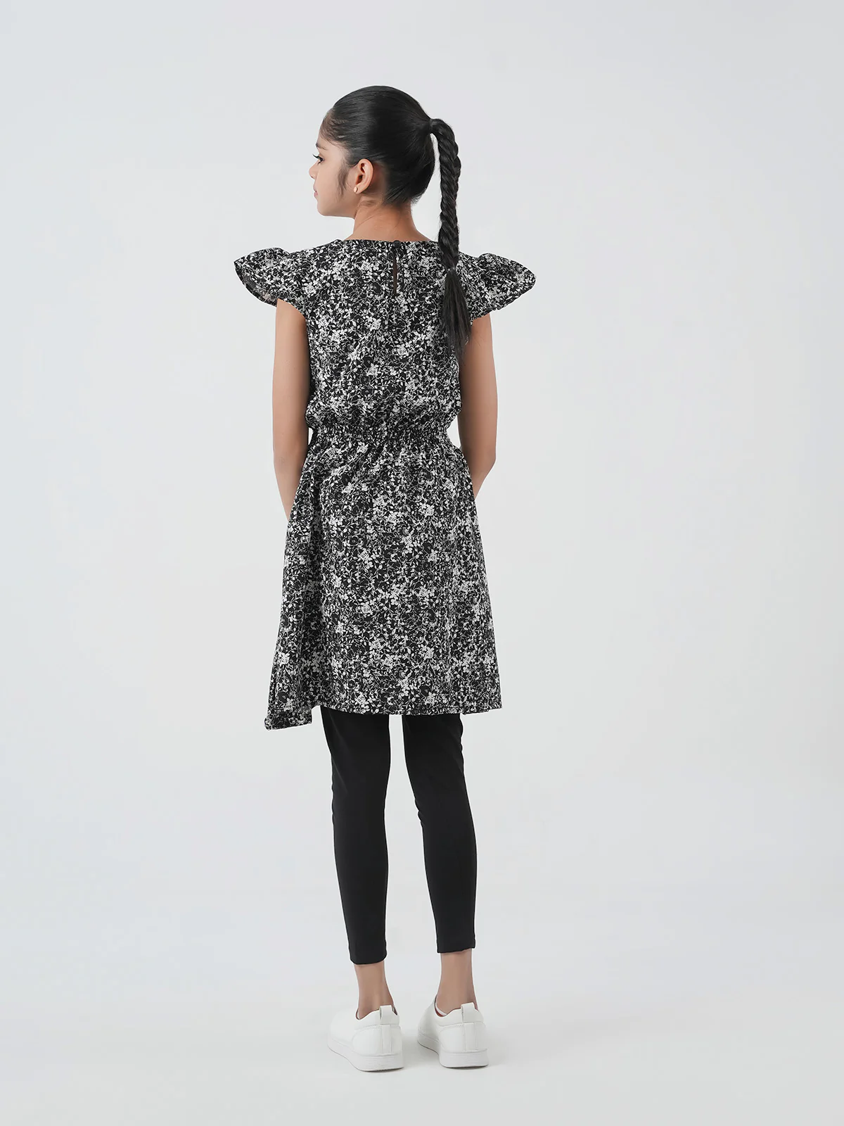"LINCOLN" Regular Printed Cotton Dress - Image 5