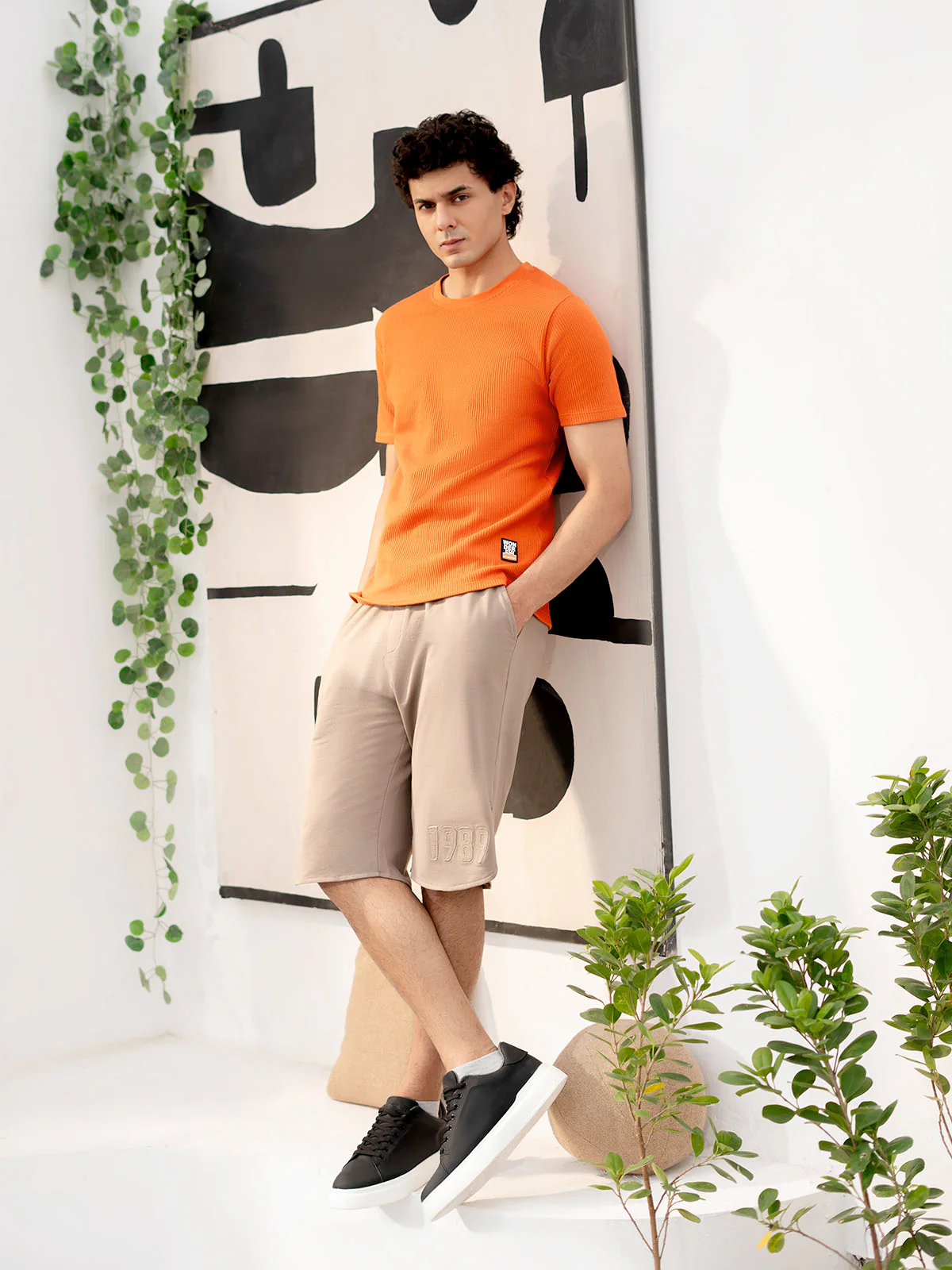 "LIYAH" Regular Fit Jacquard T-Shirt - Image 2