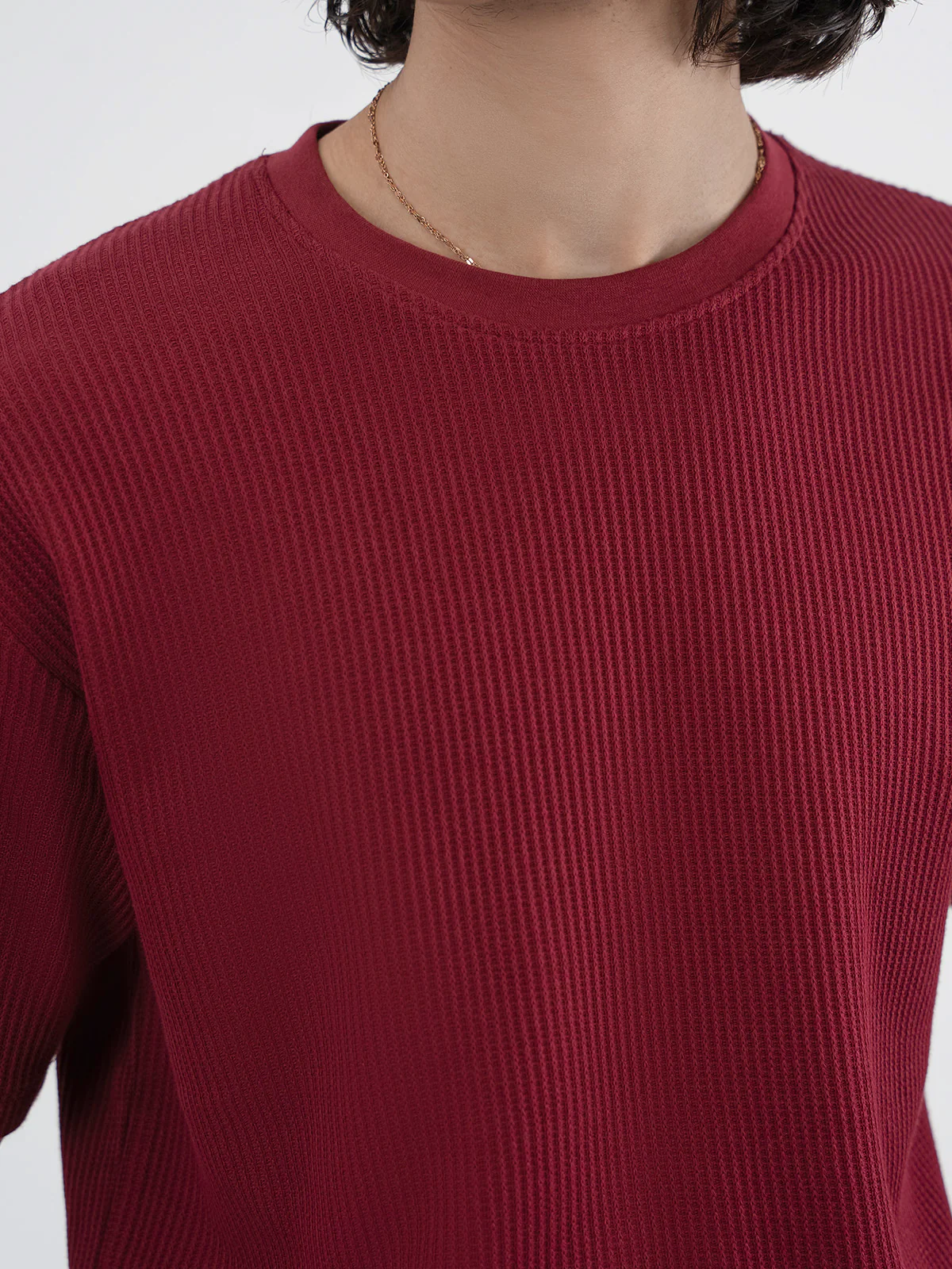 "LIYAH" Regular Fit Jacquard T-Shirt - Image 5