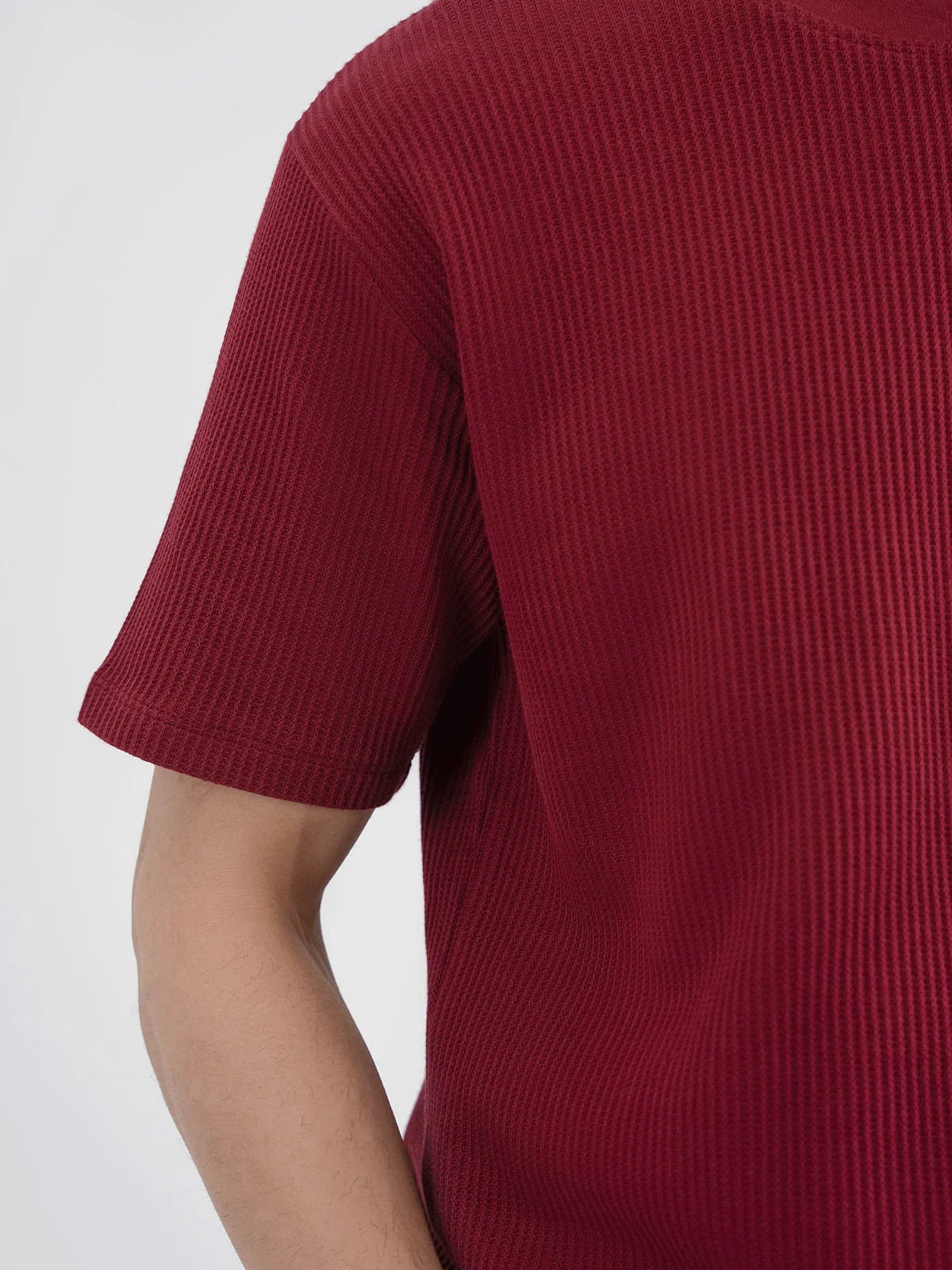 "LIYAH" Regular Fit Jacquard T-Shirt - Image 7