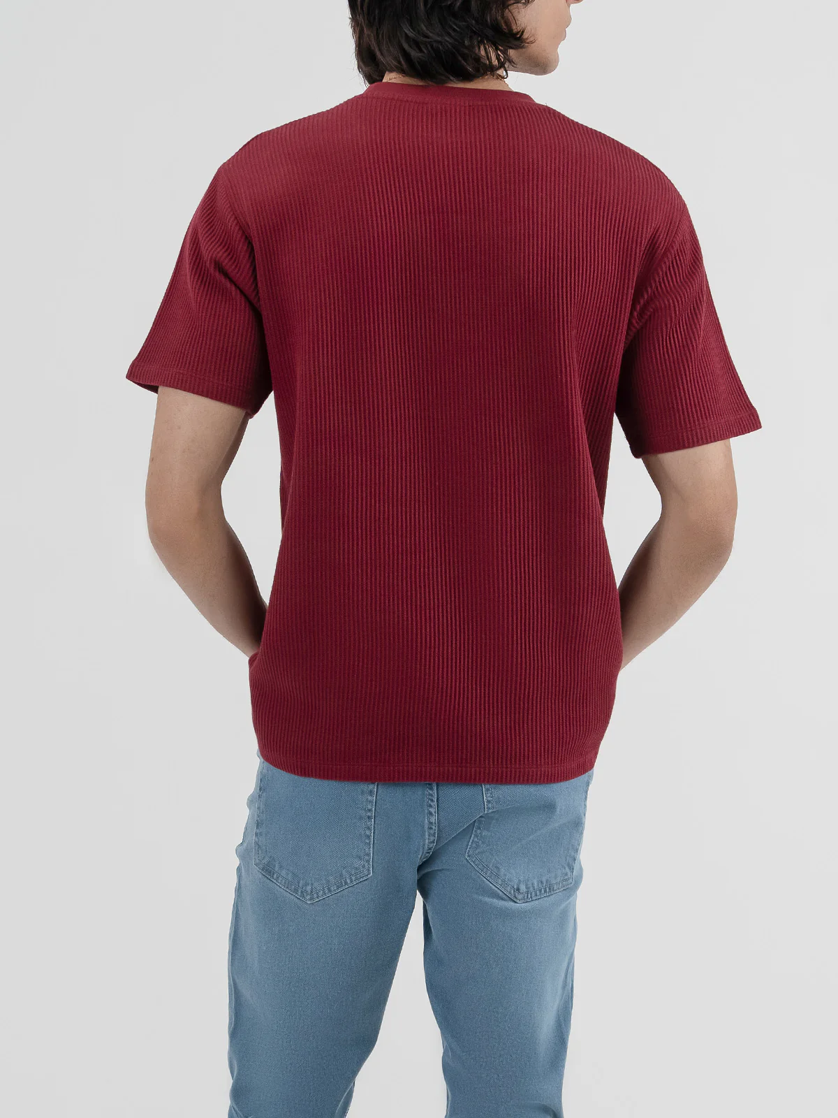 "LIYAH" Regular Fit Jacquard T-Shirt - Image 8