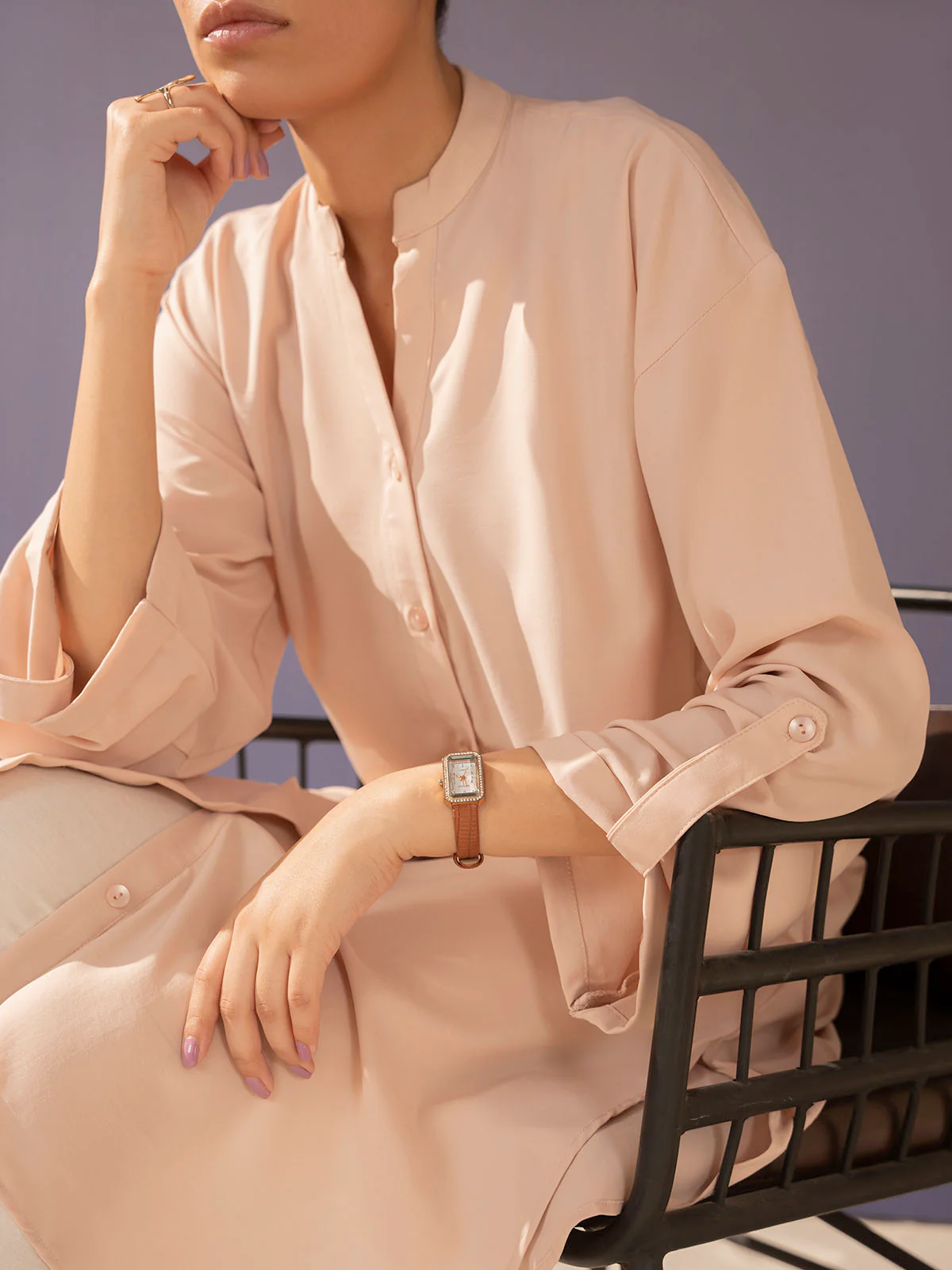 "LRENA" Regular Fit Cotton Dress - Image 6